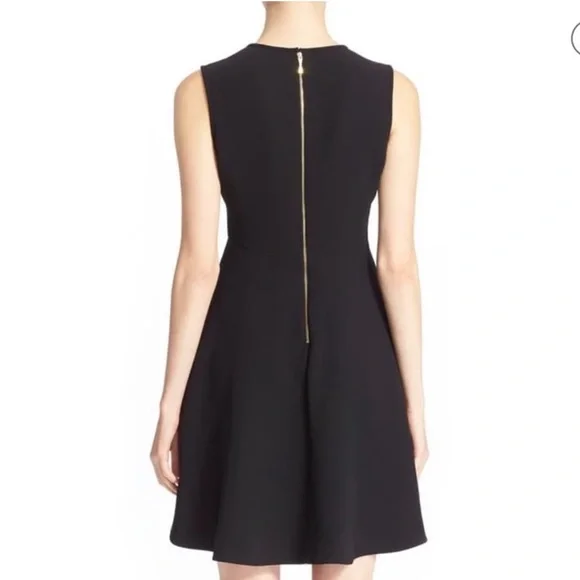 Kate Spade Kite Bow Crepe Fit & Flare Keyhole Black Dress Kate Spade New York - Picture 4 of 10